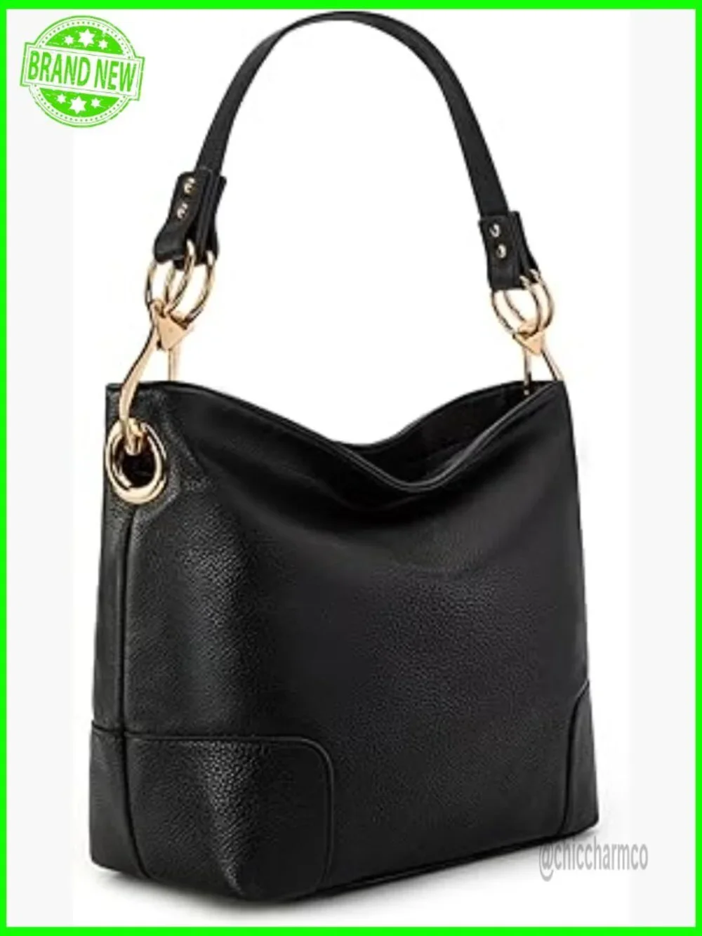 Medium Hobo Bag Faux Leather Shoulder Purse Top Handle Satchel